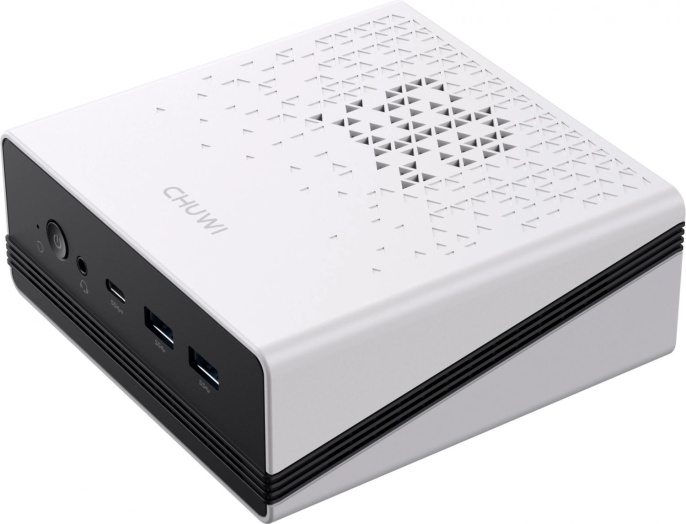 ПК Мини Chuwi UBox Ryzen 5 6600H 3.3 16Gb SSD512Gb 660M Windows 11 Pro 2x2.5GbitEth WiFi BT 90W белый/черный