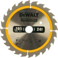 Пильный диск CONSTRUCT 165х20 мм, 24Т, ATB +24град DEWALT DT1949