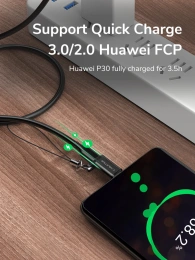 Адаптер CABLETIME CP72B (CT-OTG-CMBF-ABL) USB-C Male to USB2.0 Micro B Female OTG С петлей Lanyaed. Алюминий