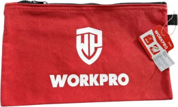 Сумка-кошелек WorkPro WP289021 (холщевая, красная, на молнии, легкий, мягкий и прочный материал, универсальная, идеально подходит для хранения мелких предметов)