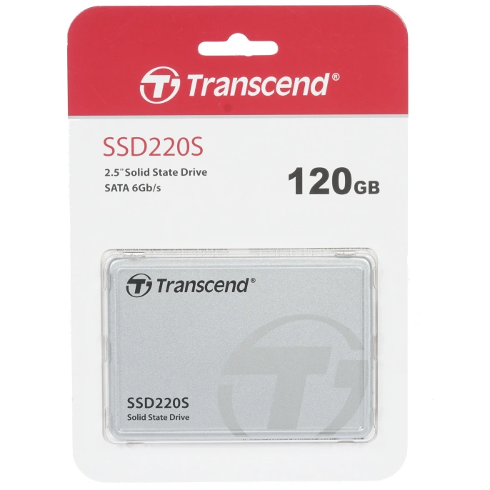 Твердотельный диск 120GB Transcend, 220S, SATA III [R/W - 420/550 MB/s] (TS120GSSD220S)