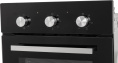 Духовой шкаф электрический LEX EDM 4570 BL, 53л, дверца с 2 стеклами, стекло черное