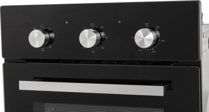 Духовой шкаф электрический LEX EDM 4570 BL, 53л, дверца с 2 стеклами, стекло черное