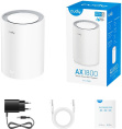 Бесшовный Mesh роутер CUDY M1800, Wi-Fi 6, AX1800, 2.4/5ГГц, 1 LAN, белый [m1800 1-pack ]
