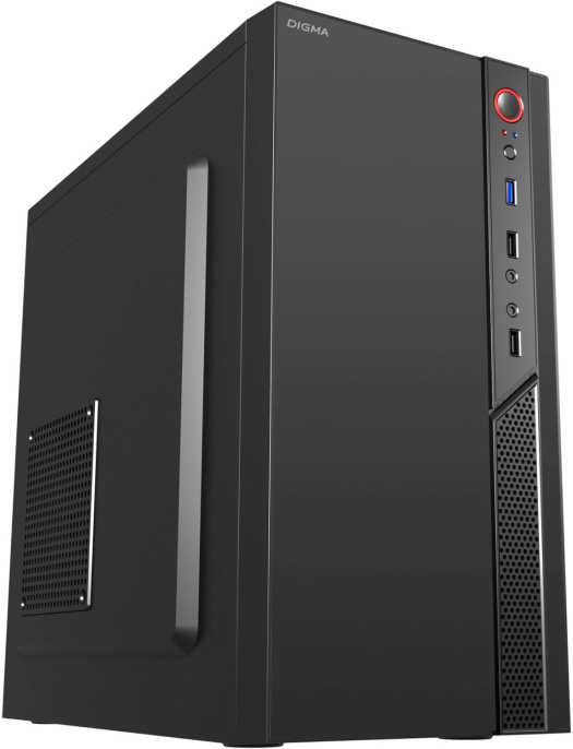 Корпус mATX Digma DCC-MN306, Mini-Tower, без БП, черный