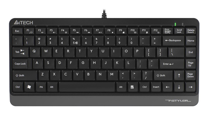Клавиатура проводная A4TECH Fstyler FK11 черный/серый (USB, 86 клавиш) (FK11 USB (GREY))
