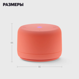 Умная колонка Yandex Станция Лайт 2 без часов Алиса coral 6W 1.0 BT/Wi-Fi 10м (YNDX-00028ORG)