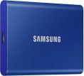 Внешний накопитель Samsung T7 2TB MU-PC2T0H/WW (синий) USB-C, запись - 1000МБ/с, чтение - 1050МБ/с