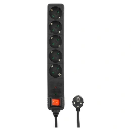 Сетевой фильтр Energenie 1.5м 16А черный SPG5-C-5