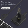 KS-is Док станция 2 в 1 USB для накопителей M.2 NVMe, M.2 SATA KS-911