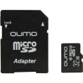 Micro SecureDigital 32Gb QUMO QM32GMICSDHC10U3 {MicroSDHC Class 10 UHS-I U3, SD adapter}