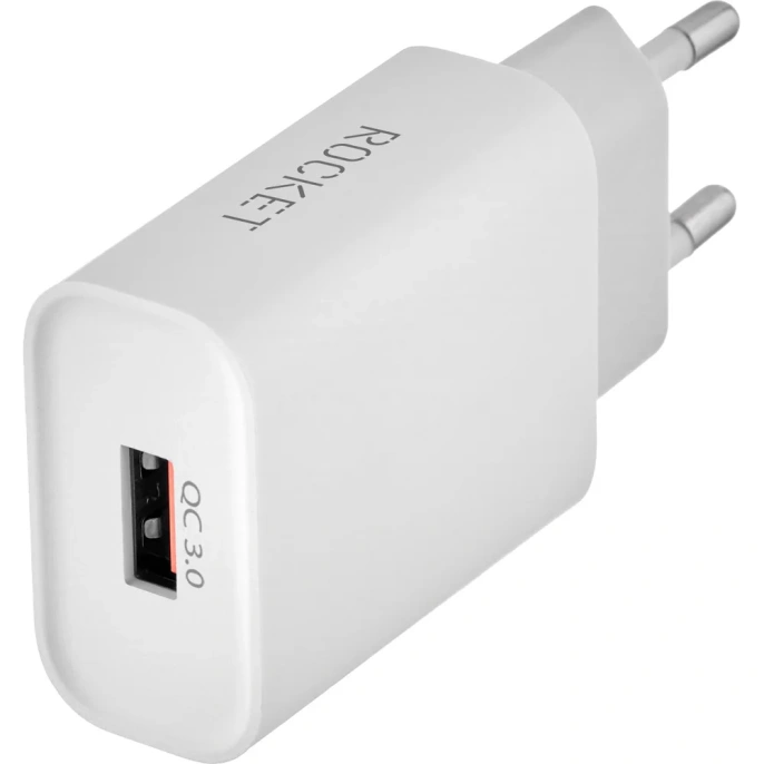 Сетевое зарядное устройство ROCKET Slot 18W, USB-A RWC502WH18SL-A