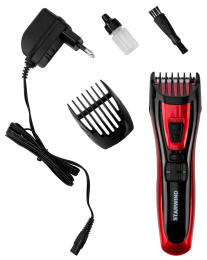 Машинка для стрижки Starwind SHC 4470 красный 3Вт насадок в компл:2шт