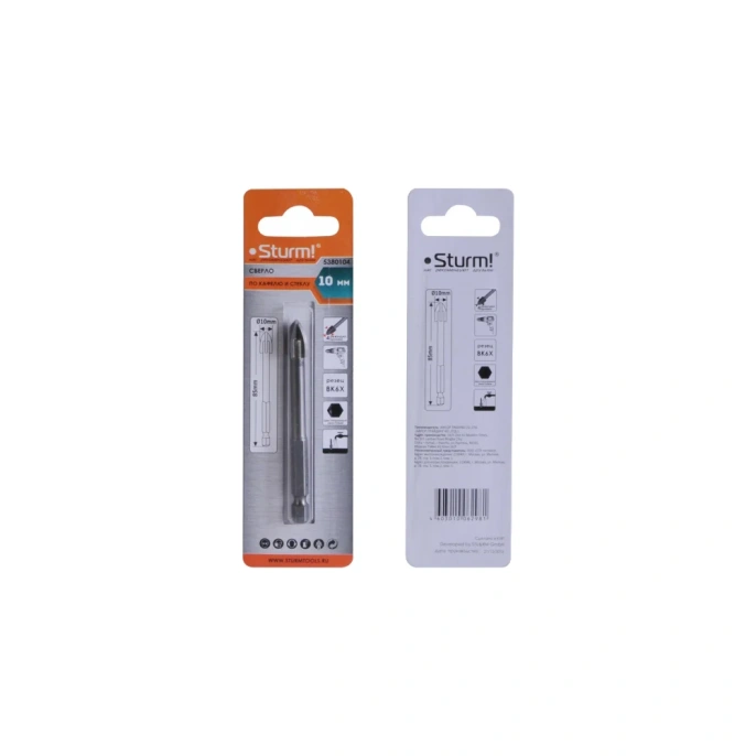 Сверло по кафелю 10х85 мм; 1/4HEX Sturm 5380104