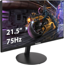 Монитор с аудио 21.5" ExeGate SmartView EP2207A (IPS LED Grade A+, FHD, 1920x1080@75Гц, 16:9, 250cd/m2, 1000:1, 178°/178°, 3-5ms, Speakers, D-Sub, HDMI 2.0, DisplayPort, audio-out, FreeSync, Flicker-free, Low Blue Light, кабель HDMI 1.5м, VESA, регулировк