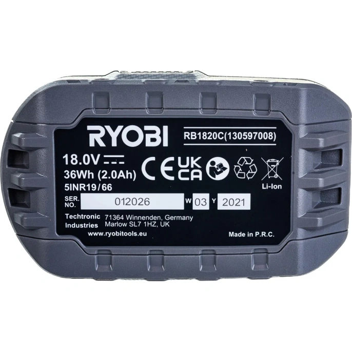 Аккумулятор Ryobi ONE+ 2.0 Ач RB1820C 5133005052
