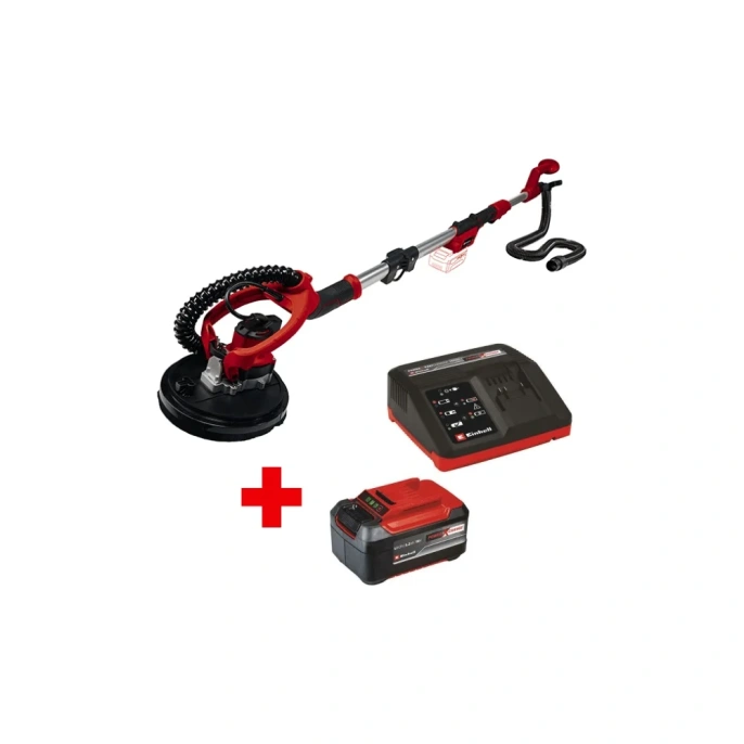 Шлифмашина для стен и потолка Einhell PXC TE-DW 18/225 Li + ЗУ 4 А + аккумулятор 18В 5.2 Ач 4259990SET