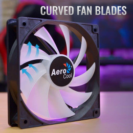 Вентилятор Aerocool Frost 12 120мм, 3-pin, от БП:4-pin Molex , 1000об/мин, 23.7 дБ, RGB, черный, Ret [frost 12 frgb molex + 3p]