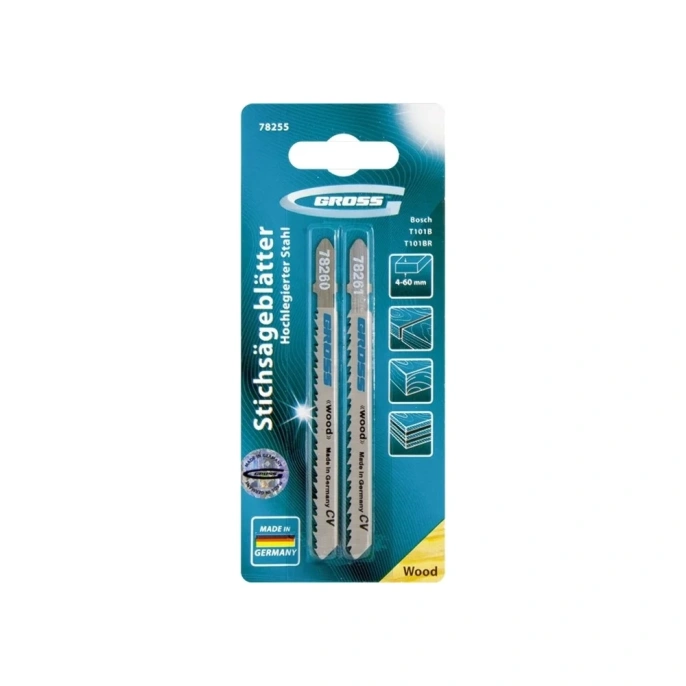 Набор полотен для электролобзика по дереву T101B+T101BR 2шт. GROSS 78255