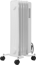 Масляный радиатор Ballu Comfort BOH/CM-05WDN, с терморегулятором, 1000Вт, 5 секций, 3 режима, белый