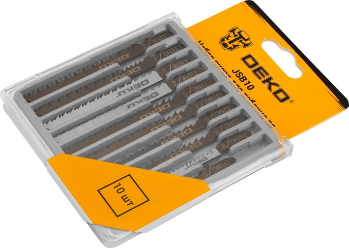 Набор пилок по дереву Deko JSB10 10пред. для лобзика