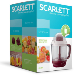 Соковыжималка SCARLETT SC-JE50C08, цитрусовая, красный и белый
