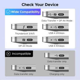 Переключатель UGREEN AW503 55452 USB-C+HDMI Switch 2 In 1 Out Up to 4K@60Hz. Цвет: черный (55452_)