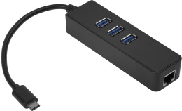Greenconnect USB 3.1 Type C - Ethernet RJ-45 F Lan Card + USB 2.0-разветвитель на 3 порта, сетевой адаптер