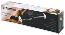 Фен-щетка StarWind SHB 7760, 1200Вт, черный и серебристый