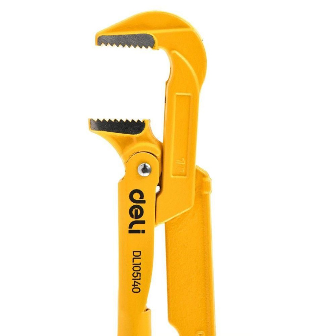 Трубный рычажный ключ №1 с прямыми губками Deli DL105140 315мм, раскрытие губок 0-40мм, сталь Cr-V