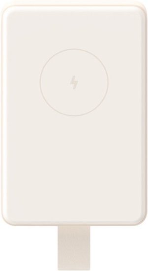 Внешний аккумулятор Xiaomi Magnetic Power Bank WPB0620MI BHR9074GL 6000mAh (бежевый) 6000 мА·ч (23.22 Вт·ч), выходы: 1 x 5V/9V (2400 мА), быстрая зарядка, беспроводная зарядка, поддержка MagSafe, крепление на смартфон, подставка