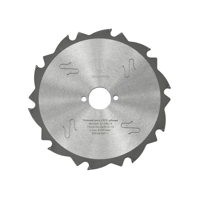 Диск пильный с PCD зубьями (190x2.4-1.6x30 мм; Z=10) WOODWORK 21.190.10