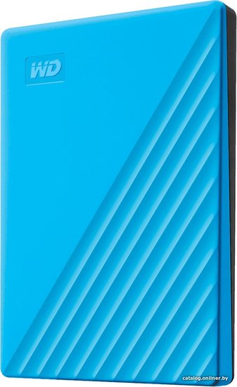 Внешний накопитель WD My Passport 2TB WDBYVG0020BBL HDD, USB 3.2 Gen1 (5 Гбит/с), 2.5", пластик, USB 3.0, цвет голубой