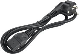 Шнур питания ITK (PC-C19D-1M) C19-Schuko проводник.:3x1.5мм2 1м 230В 16А черный