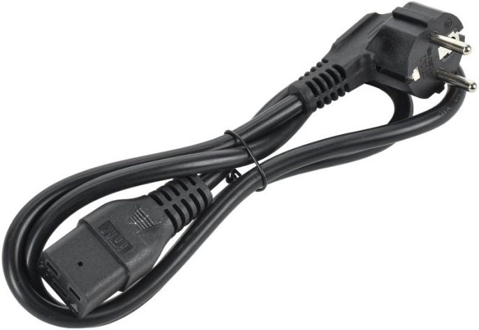 Шнур питания ITK (PC-C19D-1M) C19-Schuko проводник.:3x1.5мм2 1м 230В 16А черный