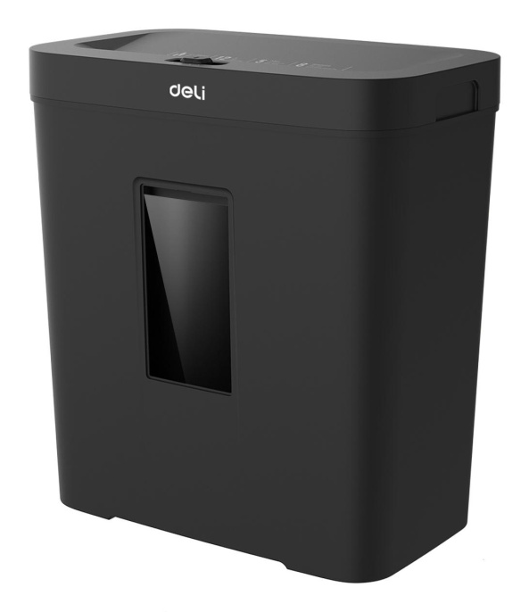 Уничтожитель бумаг Deli ET021,  с автоподачей,  P-4,  4х25 мм, 8 лист. одновременно, 12л