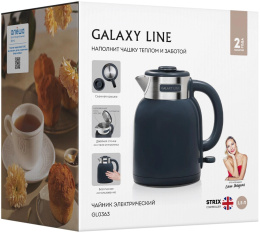 Чайник электрический GALAXY LINE GL 0363, 1.5л, нержавеющая сталь/пластик