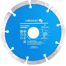 Диск отрезной алмазный сегментный 125x2х22.23 мм HOEGERT TECHNIK HT6D751