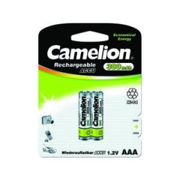 AAA Аккумуляторная батарейка CAMELION NC-AAA300BP2,  2 шт. 300мAч