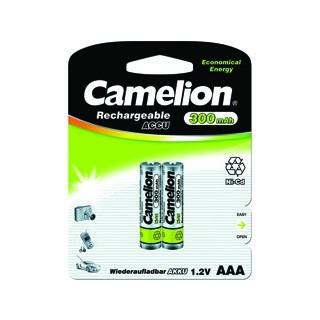 AAA Аккумуляторная батарейка CAMELION NC-AAA300BP2,  2 шт. 300мAч