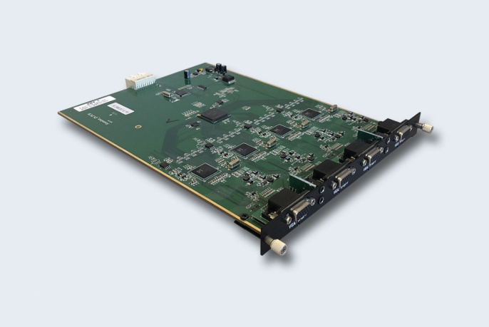 TNTV/TNT MMS-4O-VGA Карта интерфейсная, VGA+AUDIO, 4 внешних выодных порта: HD-DB15, интегрированный конвертер видеоразрешений/scaler;для коммутаторов серии MMS-xxxxIPB