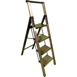 Алюминиевая стремянка SevenBerg calipso 4 широкие ступени золотая Calipso-4 gold