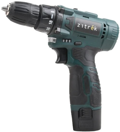 Дрель-шуруповерт аккумуляторная Zitrek Green 12V Plus, 12В, 1x1,5Ач 085-1013