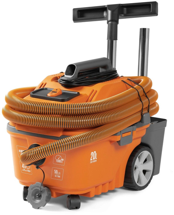 Строительный пылесос Daewoo DAVC 2516S 1600Вт уборка: сухая/сбор воды/выдув оранжевый