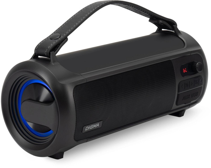 Колонка портативная Digma D-PS1523, 25Вт, черный [sp1523b]