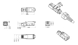 Коннектор Rj-45 Hyperline PLUD-8P8C-S-C6-VL кат. 6 неэкранированный