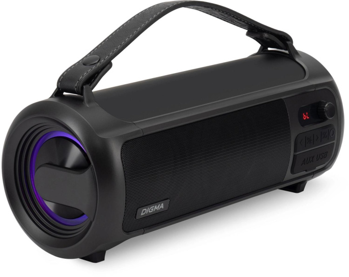 Колонка портативная Digma D-PS1523, 25Вт, черный [sp1523b]