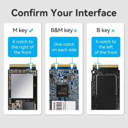 Корпус для SSD Vention USB 3.1 Gen 2-C M.2 NVMe Серый (KPGH0)