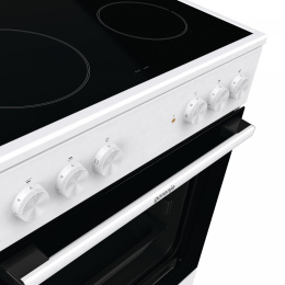Электрическая плита Gorenje GEC6A11WG, стеклокерамика, без крышки, белый