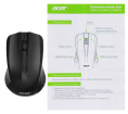 Мышь проводная Acer OMW010, оптическая, USB, 1200dpi, черный [zl.mceee.001]